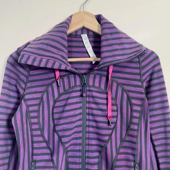 LULULEMON  | STRIDE JACKET IN PURPLE STRIPES - Picture 3 of 12